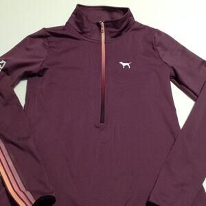 PINK Victorias Secret Running Jacket Womens Medium Ultimate Zip Burgandy